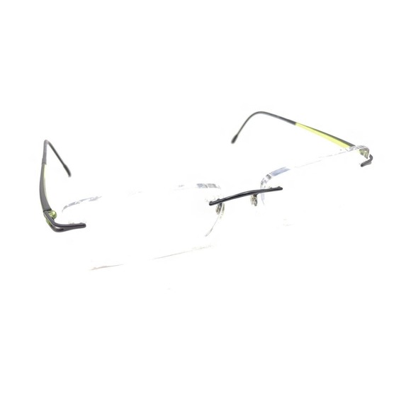Silhouette 7622 50 6058 Titanium Black Green Rimless Eyeglasses Frames 19 140 - Picture 1 of 13